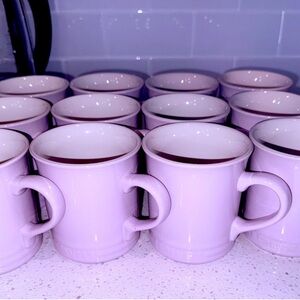 19 Le Creuset Vancouver Coffee Mugs Shallot Lavender Purple - $17 EACH